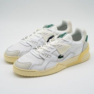 size 13 - Lacoste LT 125 Textile Sneakers White Yellow Green